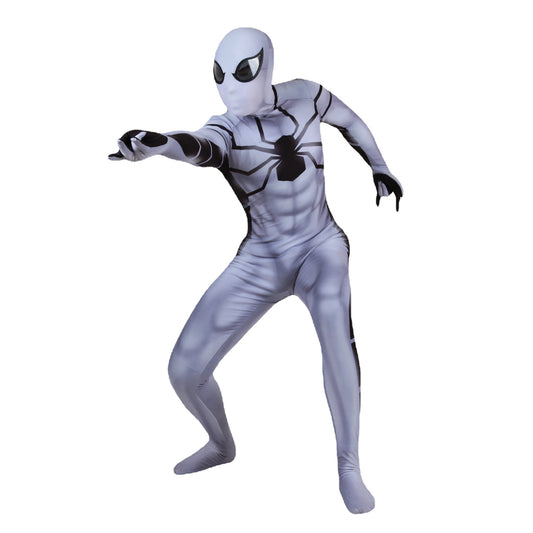 White Spider-Man Cosplay Zentai Suit – Full-Body Costume