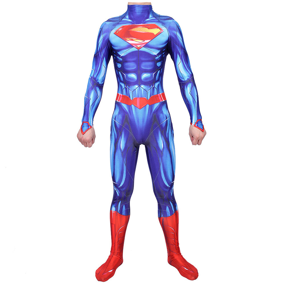 Classic Blue Superman Cosplay Bodysuit