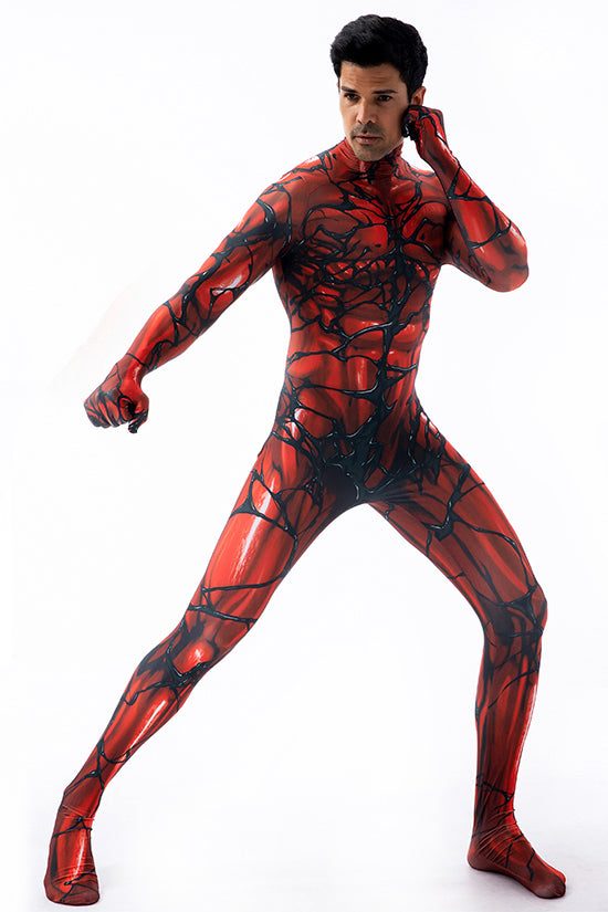 Red Venom Cosplay Bodysuit with Removable Mask
