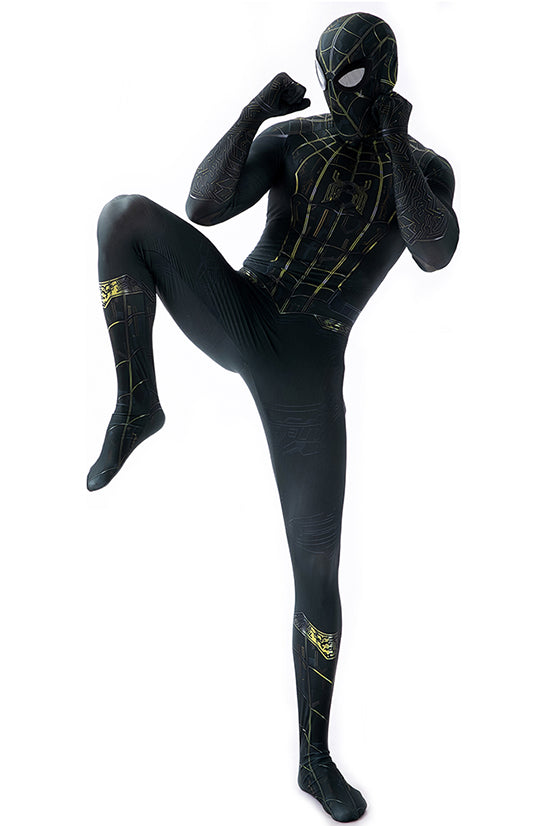 Spider-Man No Way Home 4 Black & Gold Zentai Suit