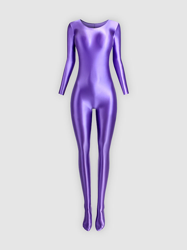 Unisex Shiny Nylon-Spandex Bodysuit – 9 Colors