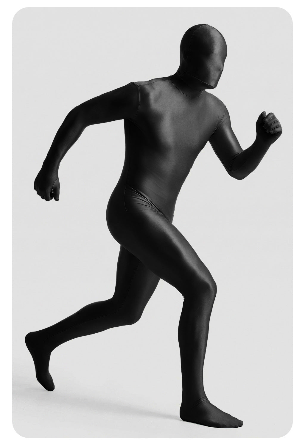 Men’s Glossy Full-Body Zentai Suit for Cosplay