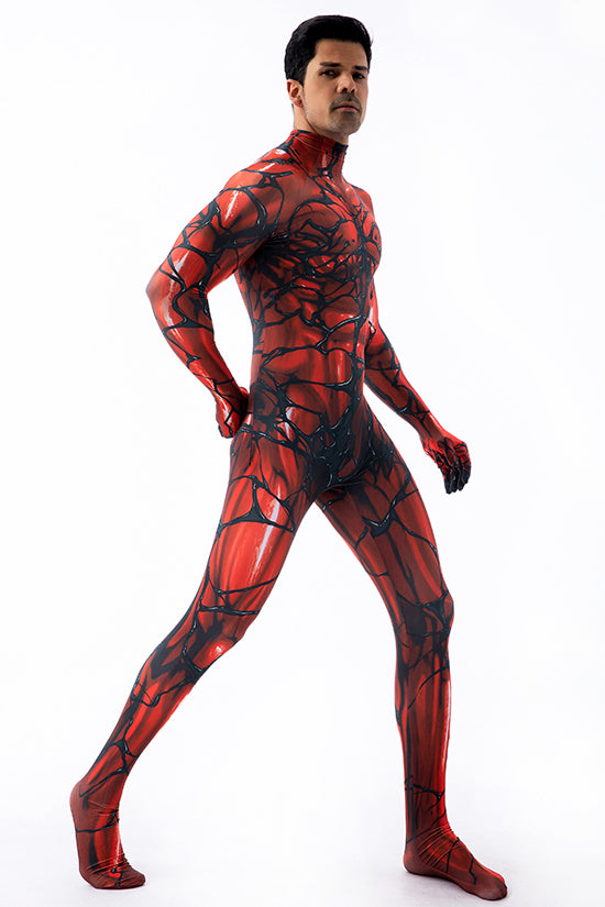 Red Venom Cosplay Bodysuit with Removable Mask