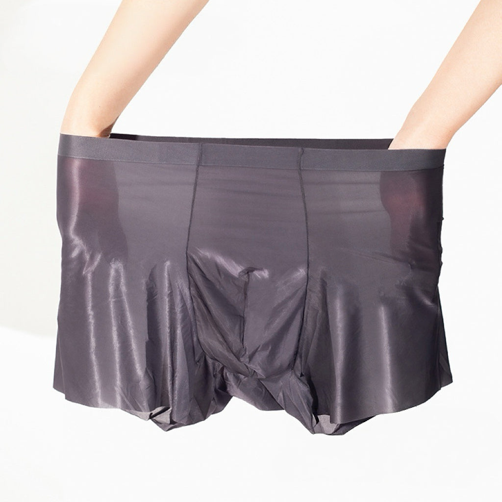 Men’s 5D Silky Boxer Briefs – Glossy Ice-Silk Feel