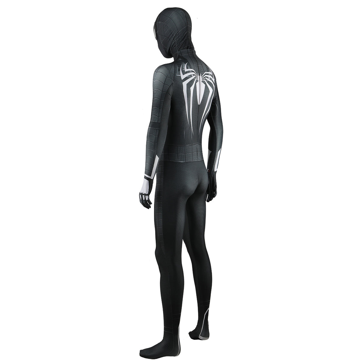 Black Spider-Man White Emblem Zentai Suit