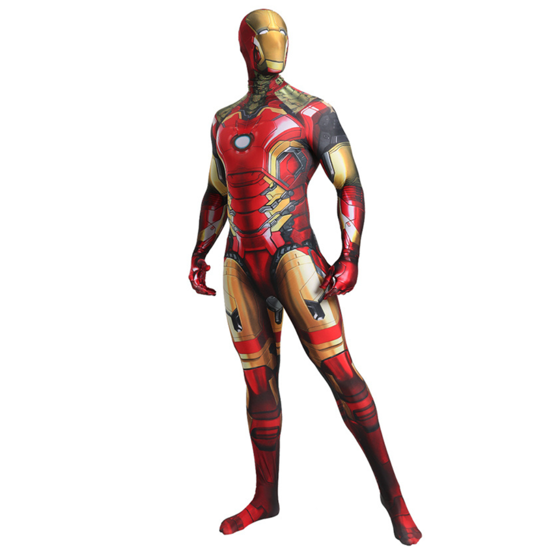 Iron Man Zentai Cosplay Suit with Removable Mask
