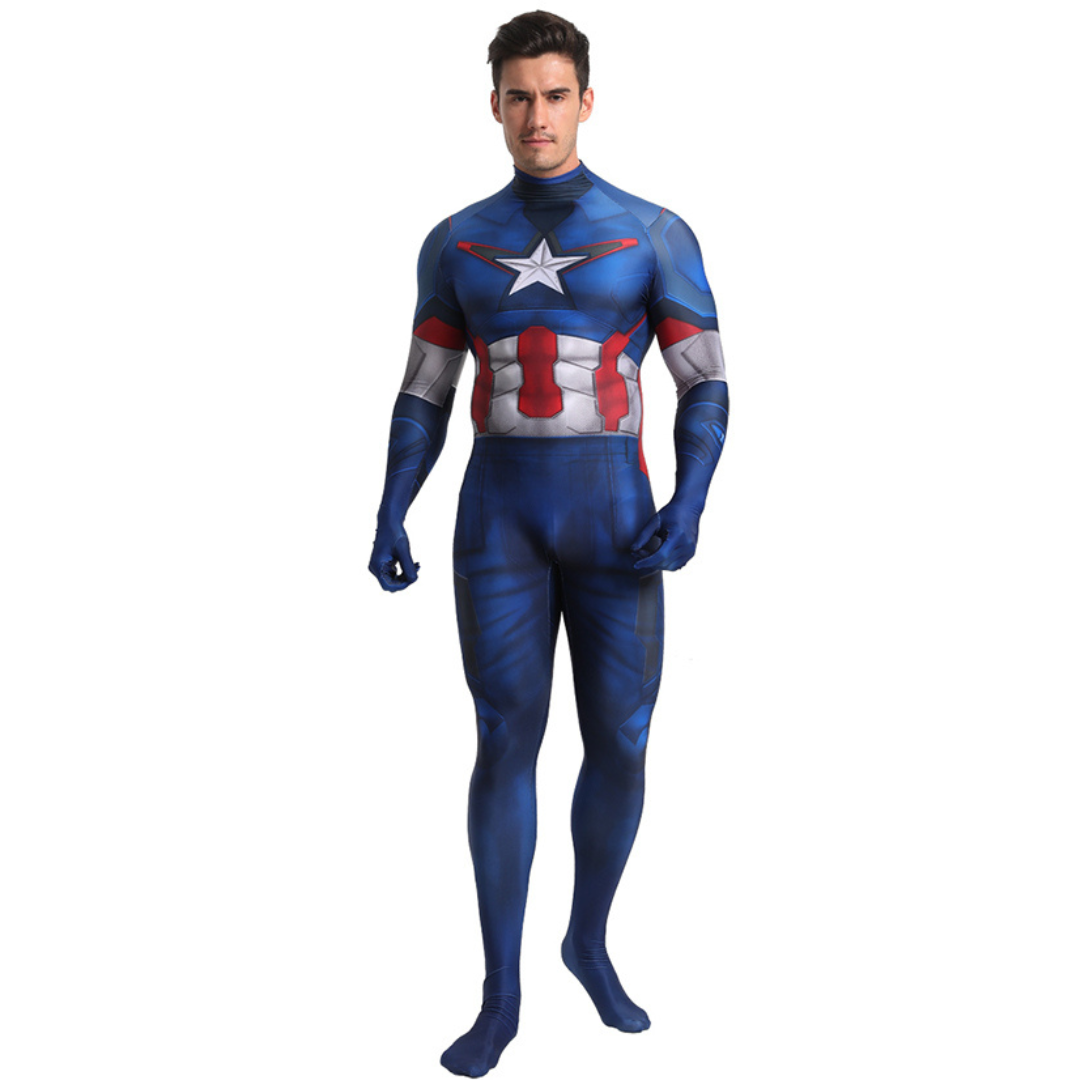 Classic Captain America Cosplay Bodysuit