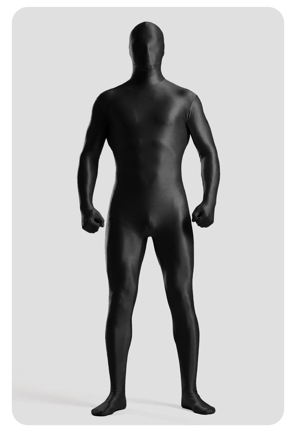 Men’s Glossy Full-Body Zentai Suit for Cosplay