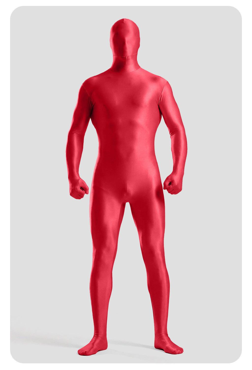 Men’s Glossy Full-Body Zentai Suit for Cosplay