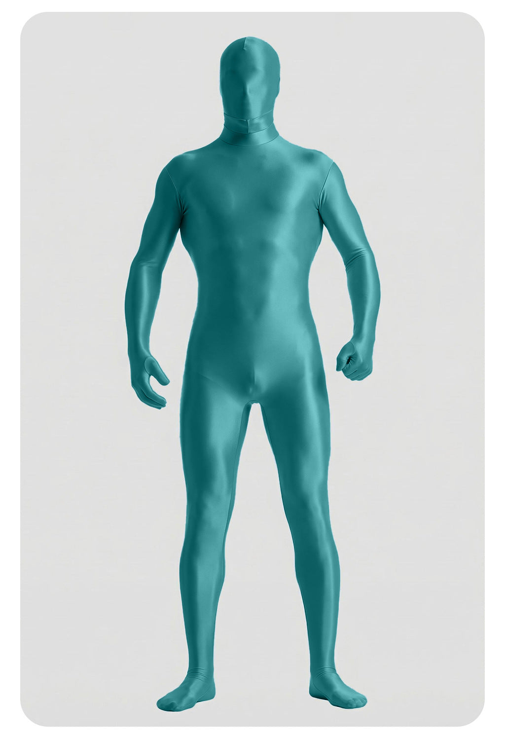 Men’s Glossy Full-Body Zentai Suit for Cosplay